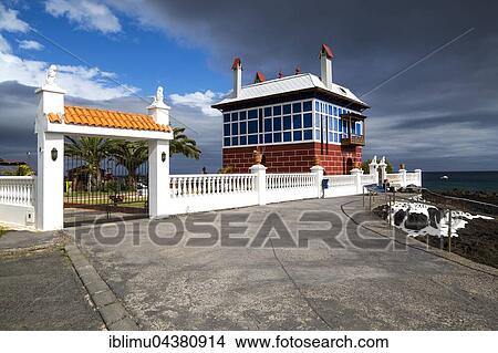 The Blue House, Casa Juanita, Arrieta, Lanzarote, Canary Islands, Spain, Europe View Large Photo Image Picture - The Blue House, Casa Juanita, Arrieta, Lanzarote, Canary Islands, Spain, Europe. Fotosearch