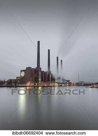 The combined heat and power plant of the Volkswagen Group on the Mittelland Canal, Wolfsburg, Lower Saxony, 2021, Germany, Europe View Large Photo Image Picture - The combined heat and power plant of the Volkswagen Group on the Mittelland Canal, Wolfsburg, Lower Saxony, 2021, Germany, Europe. Fotosearch