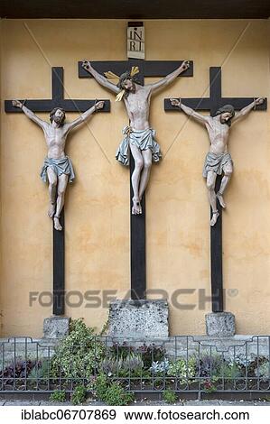 The Three Crucified, Church of Saint Sylvester, Schwabing, Munich, Upper Bavaria, Bavaria, Germany, Europe View Large Photo Image Stock Photo - The Three Crucified, Church of Saint Sylvester, Schwabing, Munich, Upper Bavaria, Bavaria, Germany, Europe. Fotosearch
