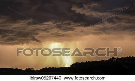 Thunderstorm, Lower Saxony, Germany, Europe View Large Photo Image Stock Image - Thunderstorm, Lower Saxony, Germany, Europe. Fotosearch