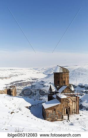 Tigran Honent's church in Ani is a ruined medieval Armenian town, now in the Turkish province of Kars and next to the closed border with Armenia View Large Photo Image Stock Image - Tigran Honent's church in Ani is a ruined medieval Armenian town, now in the Turkish province of Kars and next to the closed border with Armenia. Fotosearch