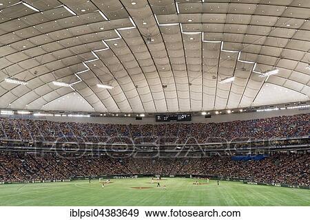 Tokyo Dome Baseball Stadium, Tokyo, Japan, Asia View Large Photo Image Stock Photo - Tokyo Dome Baseball Stadium, Tokyo, Japan, Asia. Fotosearch