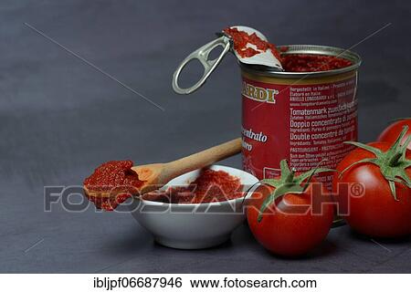 Tomato paste in can and skin, tomatoes, Germany, Europe View Large Photo Image Stock Photograph - Tomato paste in can and skin, tomatoes, Germany, Europe. Fotosearch