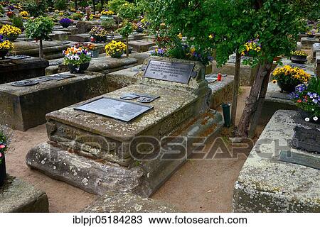 Stock Image - Tomb of Albrecht Dürer, Johannis Cemetery, Nuremberg, Franconia, Bavaria, Germany, Europe. Fotosearch