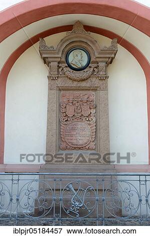 Stock Photo - Tomb of the trumpeter of Säckingen, Fridolinmünster, epic by Joseph Victor Scheffel, outside of Fridolinsmünster, Bad Säckingen, Baden-Württemberg, Germany, Europe. Fotosearch