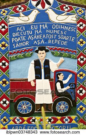 Tombstone of a lorry owner and lorry, The Merry Cemetery, Cimitirul Vesel, Săpânța, Maramares, Northern Transylvania, Romania, Europe View Large Photo Image Stock Image - Tombstone of a lorry owner and lorry, The Merry Cemetery, Cimitirul Vesel, Săpânța, Maramares, Northern Transylvania, Romania, Europe. Fotosearch