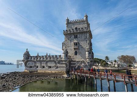 Torre de Belém, Belém Tower or Tower of St Vincent, Belem, Lisbon, Portugal, Europe View Large Photo Image Stock Photography - Torre de Belém, Belém Tower or Tower of St Vincent, Belem, Lisbon, Portugal, Europe. Fotosearch