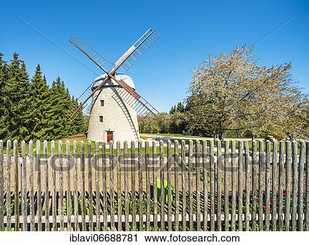 Tower windmill in spring, Niedermöllern, Saxony-Anhalt, Germany, Europe View Large Photo Image Stock Image - Tower windmill in spring, Niedermöllern, Saxony-Anhalt, Germany, Europe. Fotosearch