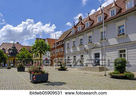 Town hall at the town square, Höchstadt an der Aisch, Middle Franconia, Franconia, Germany, Europe View Large Photo Image Stock Image - Town hall at the town square, Höchstadt an der Aisch, Middle Franconia, Franconia, Germany, Europe. Fotosearch