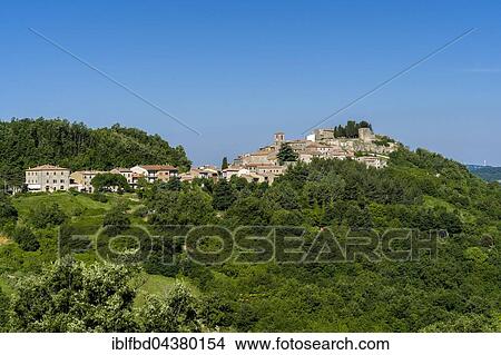 Town on hill, Semproniano, Tuscany, Italy, Europe View Large Photo Image Picture - Town on hill, Semproniano, Tuscany, Italy, Europe. Fotosearch