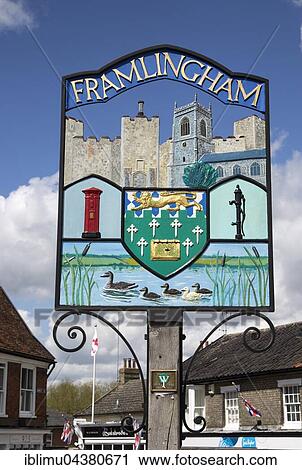 Town sign of Framlingham, Suffolk, England, UK View Large Photo Image Stock Image - Town sign of Framlingham, Suffolk, England, UK. Fotosearch