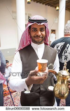 Stock Photo - Traditional dressed man, Al Janadriyah Festival, Riadh, Saudi Arabia, Asia. Fotosearch