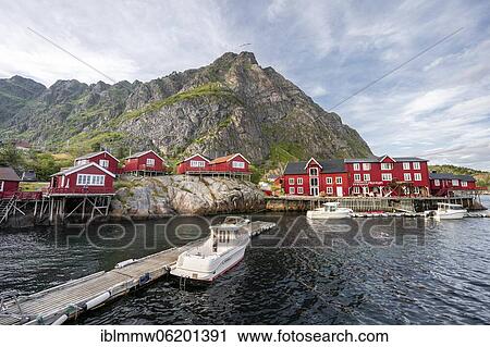 Traditional red stilt houses, typical fishermen's huts, Å i Lofoten, Lofoten, Nordland, Norway, Europe View Large Photo Image Stock Image - Traditional red stilt houses, typical fishermen's huts, Å i Lofoten, Lofoten, Nordland, Norway, Europe. Fotosearch