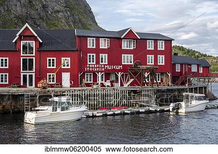 Traditional red stilt houses, typical fishermen's huts, Å i Lofoten, Lofoten, Nordland, Norway, Europe View Large Photo Image Stock Photography - Traditional red stilt houses, typical fishermen's huts, Å i Lofoten, Lofoten, Nordland, Norway, Europe. Fotosearch