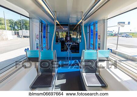 Tram Luxtram tramway tram CAF vehicle interior public transport in Luxembourg View Large Photo Image Picture - Tram Luxtram tramway tram CAF vehicle interior public transport in Luxembourg. Fotosearch
