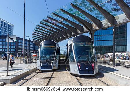 Tramway Luxtram tramway tramway public transport stop Luxexpo in Luxembourg View Large Photo Image Picture - Tramway Luxtram tramway tramway public transport stop Luxexpo in Luxembourg. Fotosearch