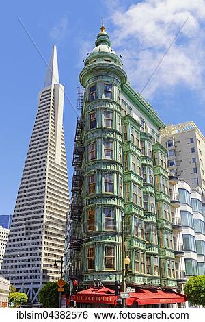 TransAmerica Pyramid and Columbus Tower, San Francisco, California, USA, North America View Large Photo Image Stock Photograph - TransAmerica Pyramid and Columbus Tower, San Francisco, California, USA, North America. Fotosearch