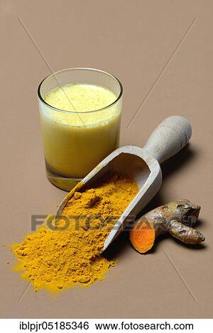 Turmeric-powder in shovel and -milk in glass, root, milk View Large Photo Image Stock Photograph - Turmeric-powder in shovel and -milk in glass, root, milk. Fotosearch