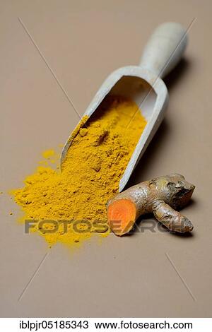 Turmeric-powder in shovel and root, root View Large Photo Image Stock Image - Turmeric-powder in shovel and root, root. Fotosearch