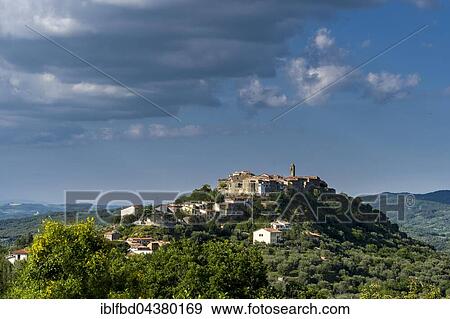 Typical Tuscany landscape with hills and trees, View of a town on a hill, Montegiovi, Tuscany, Italy, Europe View Large Photo Image Stock Photo - Typical Tuscany landscape with hills and trees, View of a town on a hill, Montegiovi, Tuscany, Italy, Europe. Fotosearch