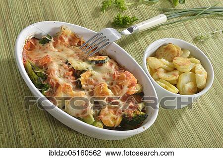 Vegetable gratin View Large Photo Image Stock Image - Vegetable gratin. Fotosearch