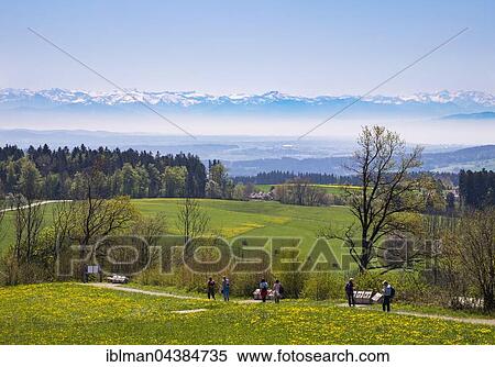 View from Höchsten, Alps behind, Upper Swabia, Swabia, Baden-Württemberg, Germany, Europe View Large Photo Image Stock Photography - View from Höchsten, Alps behind, Upper Swabia, Swabia, Baden-Württemberg, Germany, Europe. Fotosearch