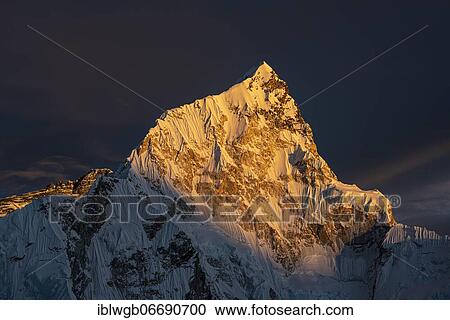 View from Kala Patthar in the evening light on Nuptse west flank, 7861 m, Sagarmatha National Park, Khumbu Himal, Himalaya, Nepal, Asia View Large Photo Image Stock Image - View from Kala Patthar in the evening light on Nuptse west flank, 7861 m, Sagarmatha National Park, Khumbu Himal, Himalaya, Nepal, Asia. Fotosearch