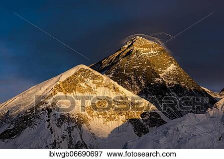 View from Kala Patthar in the evening light on Mount Everest, 8848 m, Chomolungma, Sagarmatha, Sagarmatha National Park, Khumbu Himal, Himalaya, Nepal, Asia View Large Photo Image Stock Photo - View from Kala Patthar in the evening light on Mount Everest, 8848 m, Chomolungma, Sagarmatha, Sagarmatha National Park, Khumbu Himal, Himalaya, Nepal, Asia. Fotosearch