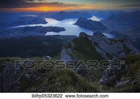 View from Pilatus to Lake Lucerne, Central Switzerland, Switzerland, Europe View Large Photo Image Stock Image - View from Pilatus to Lake Lucerne, Central Switzerland, Switzerland, Europe. Fotosearch