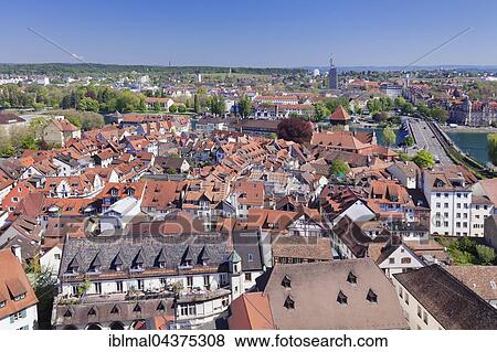 View of historic centre from cathedral, Constance, Lake Constance, Baden-Württemberg, Germany, Europe View Large Photo Image Stock Photo - View of historic centre from cathedral, Constance, Lake Constance, Baden-Württemberg, Germany, Europe. Fotosearch