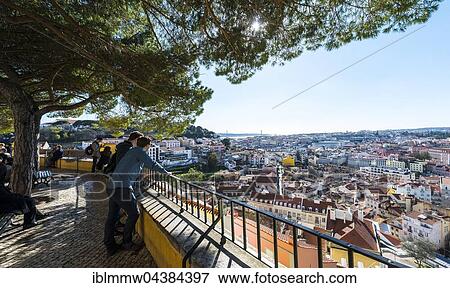 View of Lisbon, Graça viewpoint, Lisbon, Portugal, Europe View Large Photo Image Stock Photo - View of Lisbon, Graça viewpoint, Lisbon, Portugal, Europe. Fotosearch