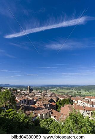 View over houses towards valley, Massa Marittima, Tuscany, Italy, Europe View Large Photo Image Stock Photo - View over houses towards valley, Massa Marittima, Tuscany, Italy, Europe. Fotosearch