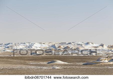 View over the white desert, Western Libyan desert, Egypt, Africa View Large Photo Image Picture - View over the white desert, Western Libyan desert, Egypt, Africa. Fotosearch