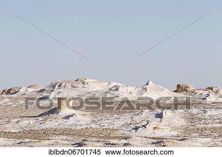 Stock Photography - View over the white desert, Western Libyan desert, Egypt, Africa. Fotosearch