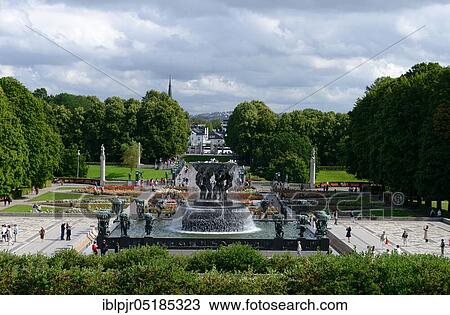Vigelandpark in Frognerpark, Oslo, Norway, Europe View Large Photo Image Stock Image - Vigelandpark in Frognerpark, Oslo, Norway, Europe. Fotosearch