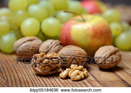 Stock Photograph - Walnuts (Juglans regia). Fotosearch