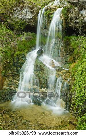 Waterfall, St. Gallen, Switzerland, Europe View Large Photo Image Stock Photo - Waterfall, St. Gallen, Switzerland, Europe. Fotosearch