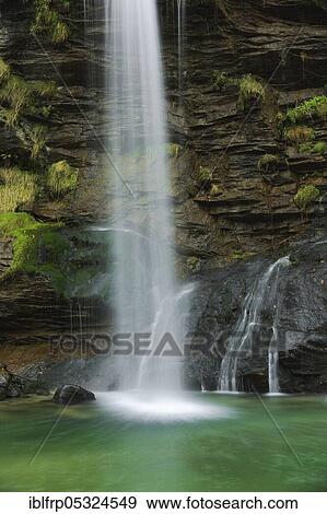 Waterfall, Ticino, Switzerland, Europe View Large Photo Image Stock Photo - Waterfall, Ticino, Switzerland, Europe. Fotosearch