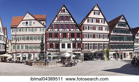 Well and timbered houses, market square, Tubingen, Baden-Württemberg, Germany, Europe View Large Photo Image Stock Image - Well and timbered houses, market square, Tubingen, Baden-Württemberg, Germany, Europe. Fotosearch