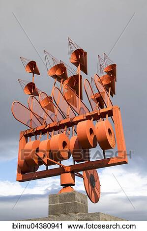 Wind chime or weather vane, sculpture by César Manrique, Arrieta, Lanzarote, Canary Islands, Spain, Europe View Large Photo Image Stock Image - Wind chime or weather vane, sculpture by César Manrique, Arrieta, Lanzarote, Canary Islands, Spain, Europe. Fotosearch