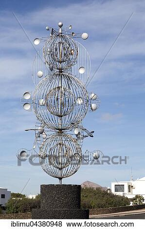 Wind toy, wind mobile, sculpture by César Manrique, Tahiche, Lanzarote, Canary Islands, Spain, Europe View Large Photo Image Stock Photo - Wind toy, wind mobile, sculpture by César Manrique, Tahiche, Lanzarote, Canary Islands, Spain, Europe. Fotosearch