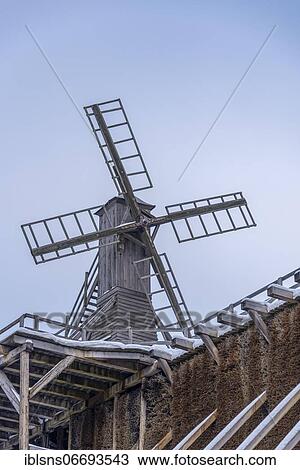 Wooden windmill on the graduation house in the Schönebeck-Salzelmen spa park, salt saltworks, Schönebeck, Saxony-Anhalt, Germany, Europe View Large Photo Image Stock Image - Wooden windmill on the graduation house in the Schönebeck-Salzelmen spa park, salt saltworks, Schönebeck, Saxony-Anhalt, Germany, Europe. Fotosearch