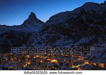 Stock Photo - Zermatt and Matterhorn, Valais, Switzerland, Europe. Fotosearch
