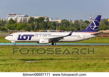 A Boeing 737-800 aircraft of LOT Polskie Linie Lotnicze with registration SP-LWB at Warsaw Airport (WAW), Warsaw, Poland, Europe View Large Photo Image Stock Image - A Boeing 737-800 aircraft of LOT Polskie Linie Lotnicze with registration SP-LWB at Warsaw Airport (WAW), Warsaw, Poland, Europe. Fotosearch