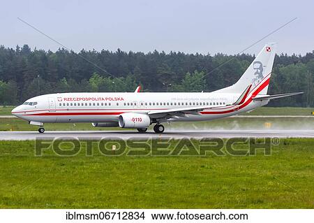 A Boeing 737-800 aircraft of Rzeczpospolita Polska with registration number 0110 at Gdansk Lech Walesa Airport Gdansk, Poland, Europe View Large Photo Image Picture - A Boeing 737-800 aircraft of Rzeczpospolita Polska with registration number 0110 at Gdansk Lech Walesa Airport Gdansk, Poland, Europe. Fotosearch