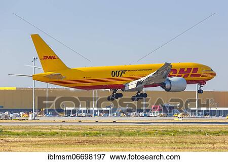 A Boeing 777F aircraft of DHL with registration D-AALM at Leipzig Halle Airport (LEJ), Leipzig, Germany, Europe View Large Photo Image Stock Photo - A Boeing 777F aircraft of DHL with registration D-AALM at Leipzig Halle Airport (LEJ), Leipzig, Germany, Europe. Fotosearch