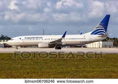 A Copa Airlines Boeing 737-800 aircraft with registration number HP-1857CMP at Miami Airport, USA, North America View Large Photo Image Stock Photograph - A Copa Airlines Boeing 737-800 aircraft with registration number HP-1857CMP at Miami Airport, USA, North America. Fotosearch