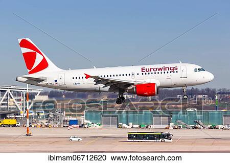 A Eurowings Airbus A319 with registration OK-REQ lands at Stuttgart Airport, Germany, Europe View Large Photo Image Stock Image - A Eurowings Airbus A319 with registration OK-REQ lands at Stuttgart Airport, Germany, Europe. Fotosearch