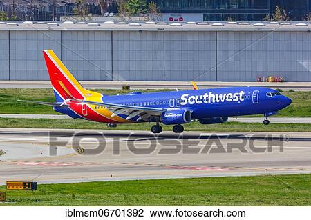Stock Image - A Southwest Airlines Boeing 737-800 aircraft with registration N8565Z at San Jose Airport (SJC), USA, North America. Fotosearch