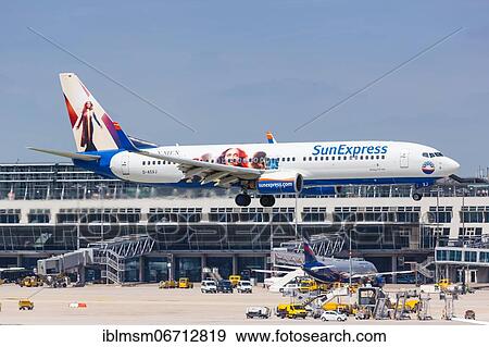 A SunExpress Germany Boeing 737-800 with the registration D-ASXJ and the special livery X-Men Dark Phoenix lands at Stuttgart Airport, Germany, Europe View Large Photo Image Stock Photo - A SunExpress Germany Boeing 737-800 with the registration D-ASXJ and the special livery X-Men Dark Phoenix lands at Stuttgart Airport, Germany, Europe. Fotosearch